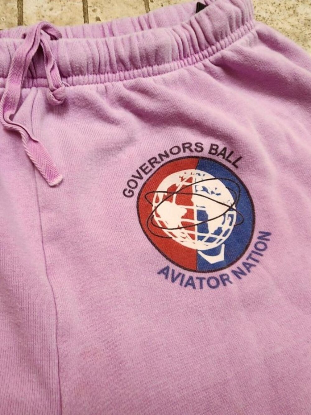 Aviator Nation Governors Ball Purple Graphic Sweatpants XL Made in USA - Picture 6 of 9